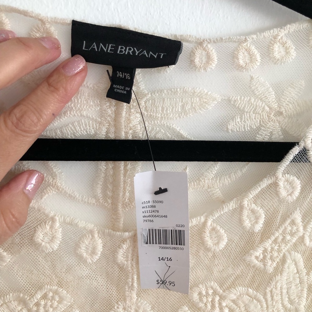 Lane Bryant Cream Lace Tunic - Picture 5 of 5